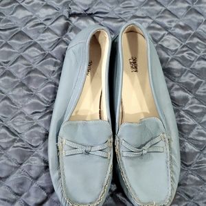 Valley Lane Womens Blue Leather